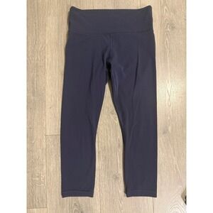 Athleta Elation Capri Powervita High Waisted Leggings Navy Blue Women Size XS